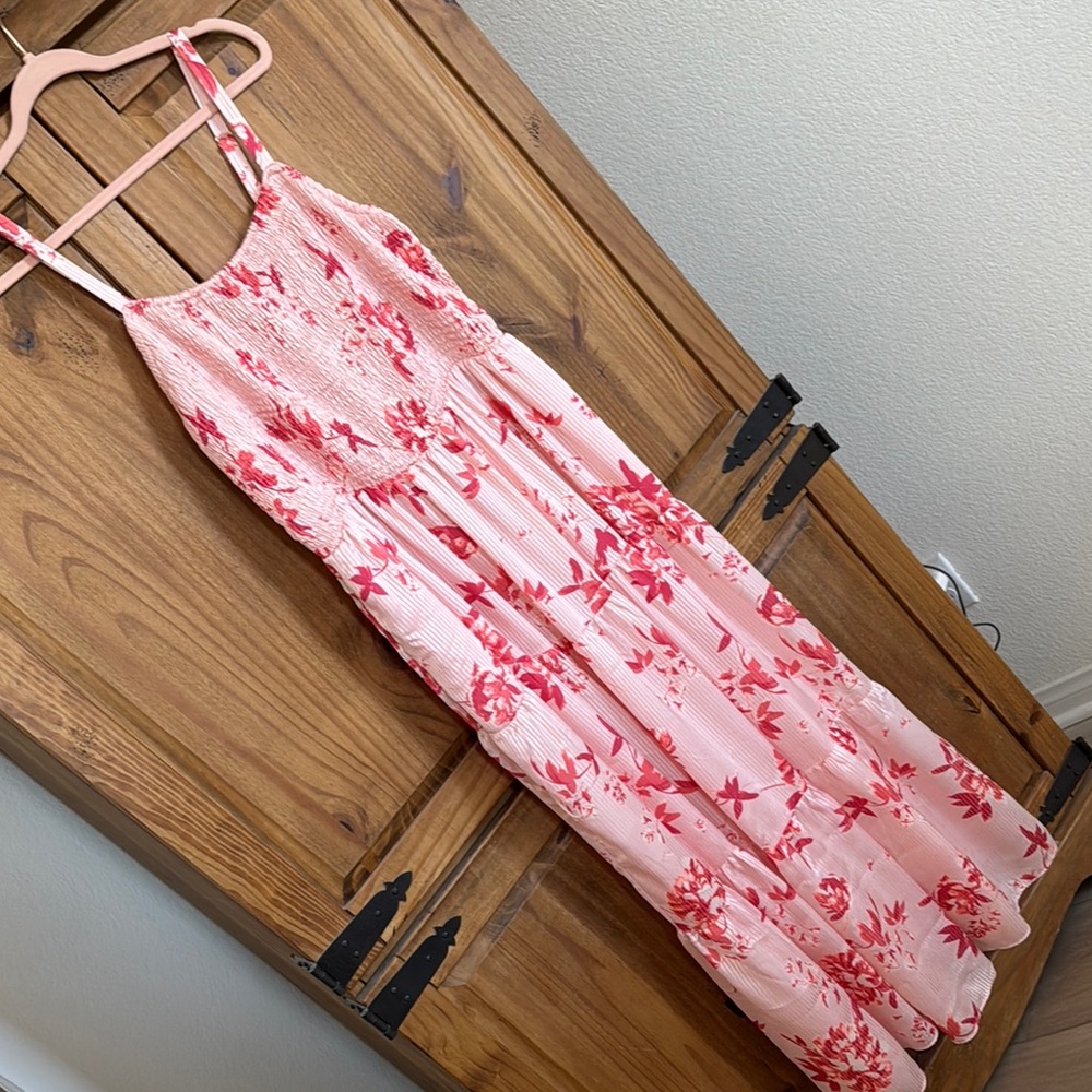 Floral Pink Maxi Dress size 16